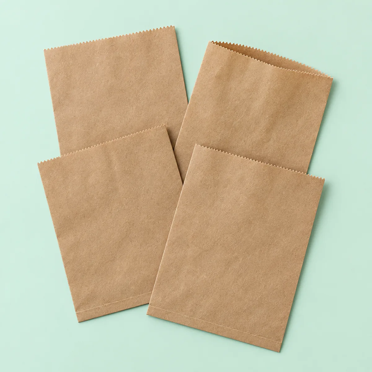 Flat Kraft Merchandise Bags — Flat paper bags product concept / 平口牛皮纸商品袋,平口纸袋产品示意图