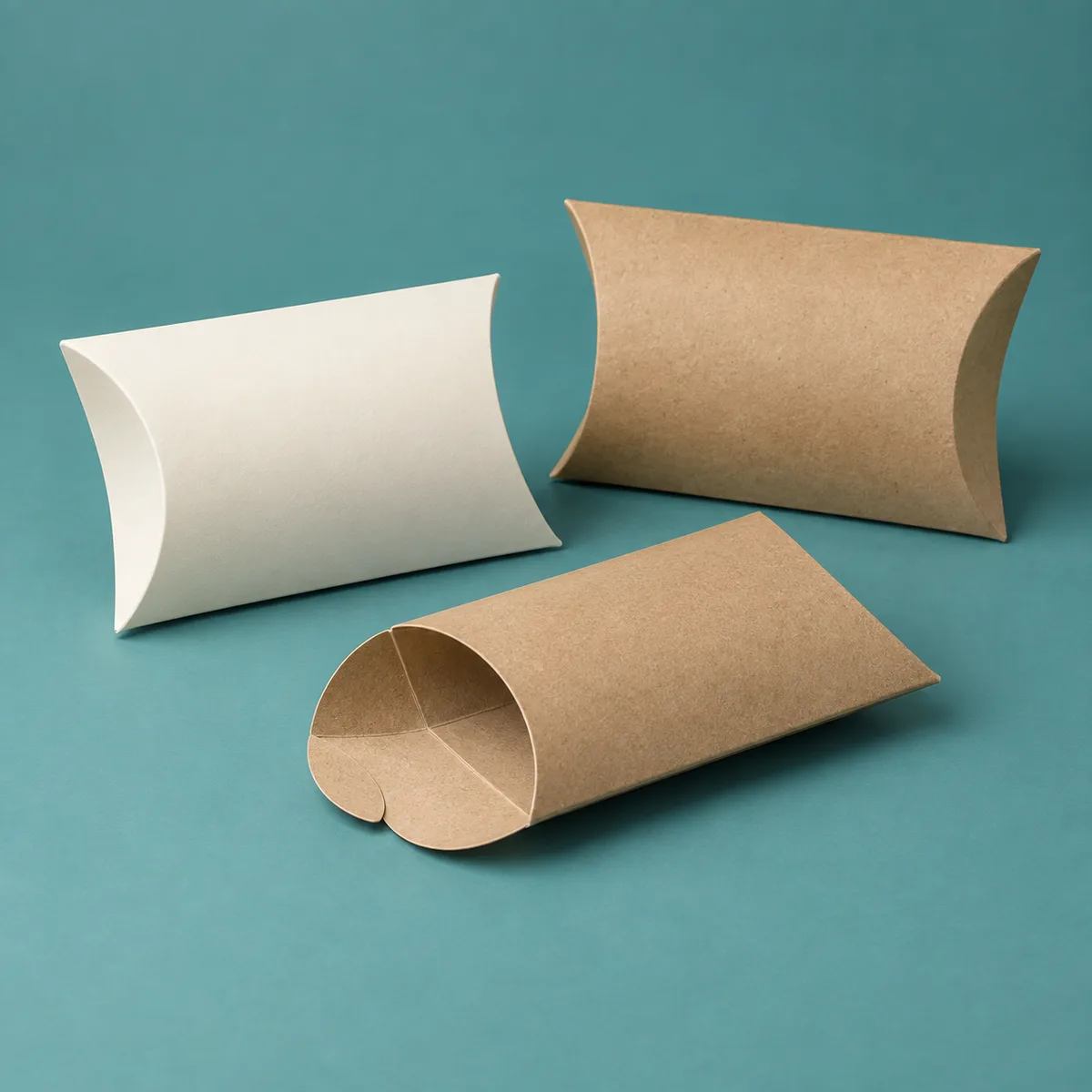 Paperboard Pillow Favor Boxes — Pillow favor boxes product concept / 纸板枕形伴手礼盒,枕形伴手礼盒产品示意图
